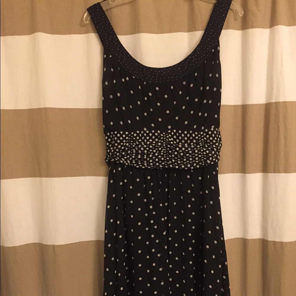 Black and white polka dot dress